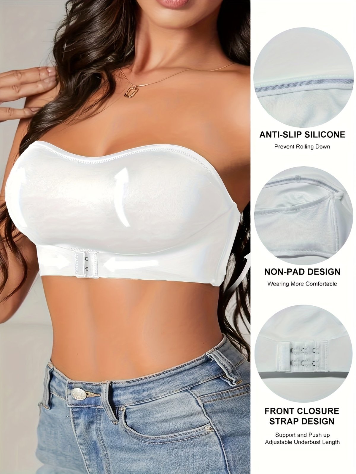Miss | Sportkleding Dames Bandeau BH Naadloos Antislip - Katoenmix - Miss Madera MIS-J9CJ2X