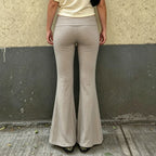Miss | Sportkleding Dames Flared Yogabroek Omvouwband - Jersey - Miss Madera MIS-8U95VS