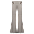 Miss | Sportkleding Dames Flared Yogabroek Omvouwband - Jersey - Miss Madera MIS-8U95VS