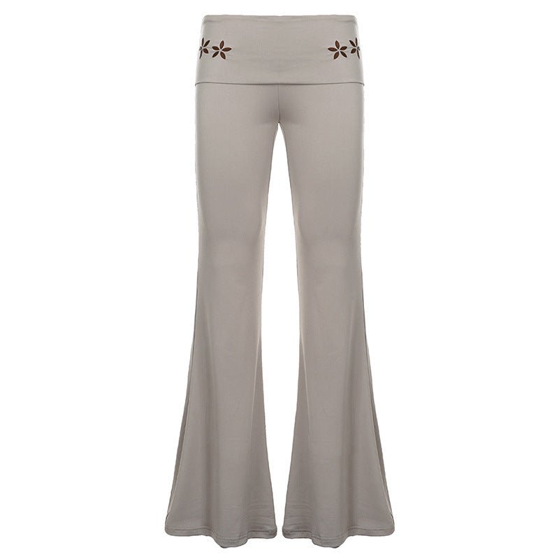 Miss | Sportkleding Dames Flared Yogabroek Omvouwband - Jersey - Miss Madera MIS-8U95VS