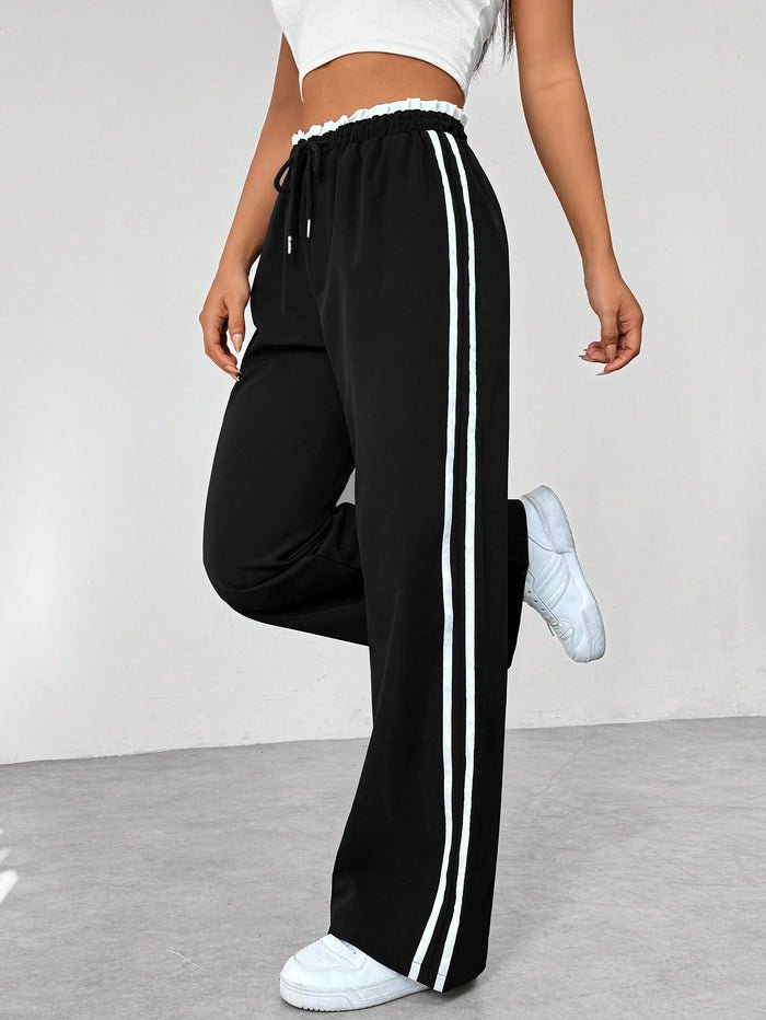 Miss | Sportkleding Dames Joggingbroek High-Waist Zijstreep - Miss Madera MIS-E33K02