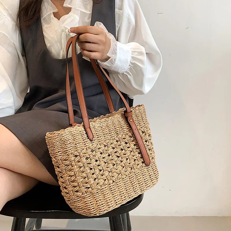 Miss | Strandtas Dames Boho Handgemaakt - Raffia - Miss Madera MIS-4ACE81