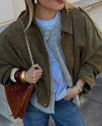 Miss | Suède jas Dames met Rits - Casual - Miss Madera MIS-OKQ592