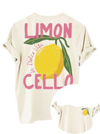 Miss | T-shirt Dames Limon Cello Casual - Katoen - Miss Madera