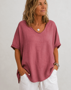 Miss | T-shirt Dames Oversized Ronde Hals - Katoen - Miss Madera MIS-VVN1ZN