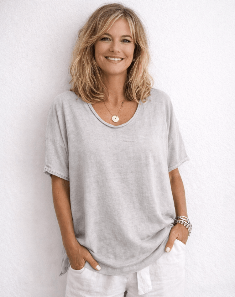 Miss | T-shirt Dames Oversized Ronde Hals - Katoen - Miss Madera MIS-TQZ2I3