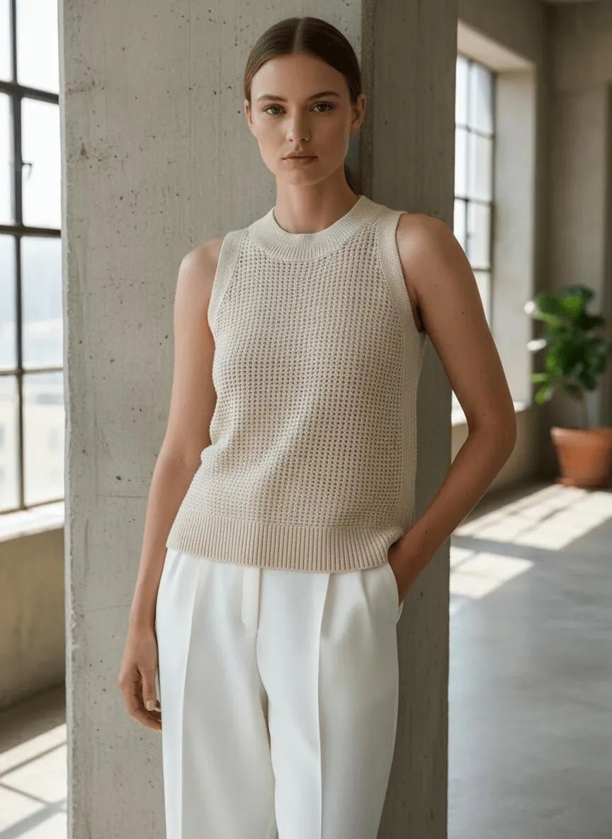 Miss | Tank Top Dames Casual - Katoenmix - Miss Madera
