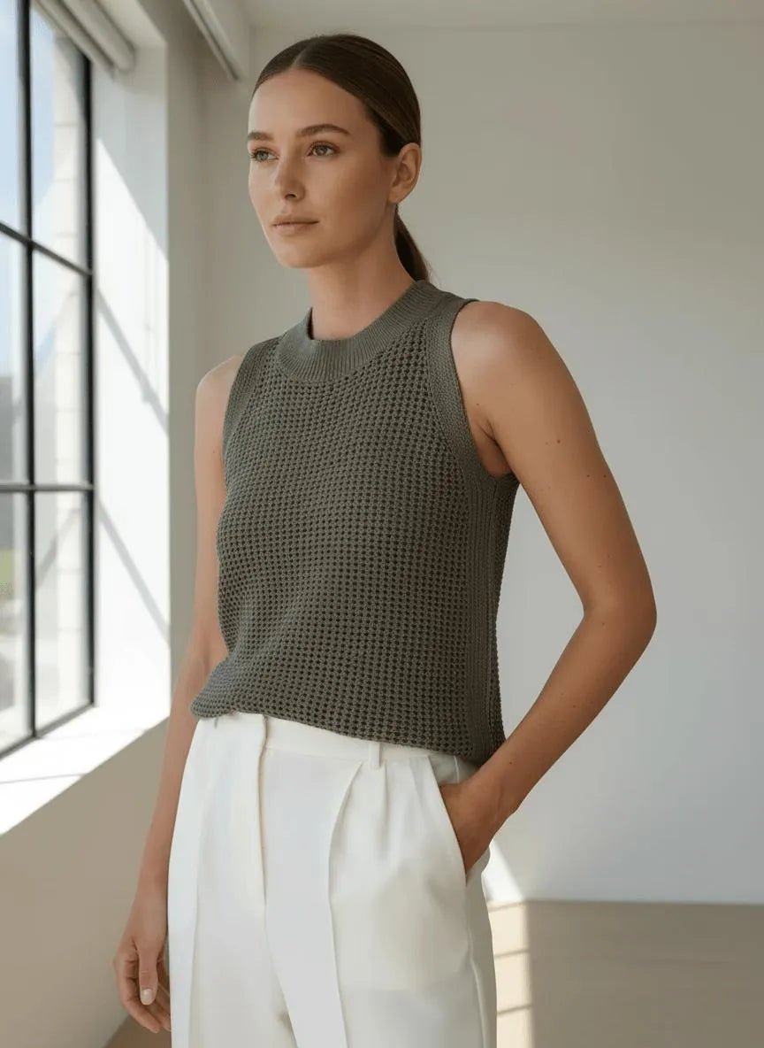 Miss | Tank Top Dames Casual - Katoenmix - Miss Madera
