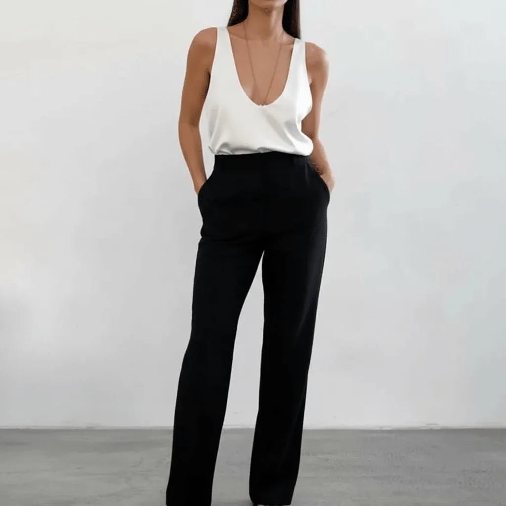 Miss | Tanktop Dames Casual Relaxed - 100% satijn - Miss Madera