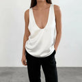 Miss | Tanktop Dames Casual Relaxed - 100% satijn - Miss Madera