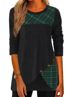 Miss | Top Dames Asymmetrische Zoom Lange Mouw - Jersey - Miss Madera MIS-7EODBS