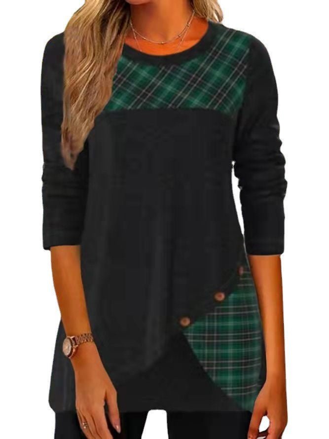 Miss | Top Dames Asymmetrische Zoom Lange Mouw - Jersey - Miss Madera MIS-7EODBS