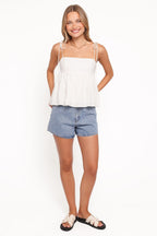 Miss | Top Dames Casual Baby Doll - Linnen Viscose - Miss Madera MIS-A73FD0