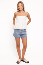 Miss | Top Dames Casual Baby Doll - Linnen Viscose - Miss Madera MIS-A73FD0