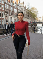 Miss | Top Dames Casual - Stretch knit - Miss Madera