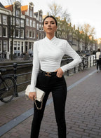 Miss | Top Dames Casual - Stretch knit - Miss Madera