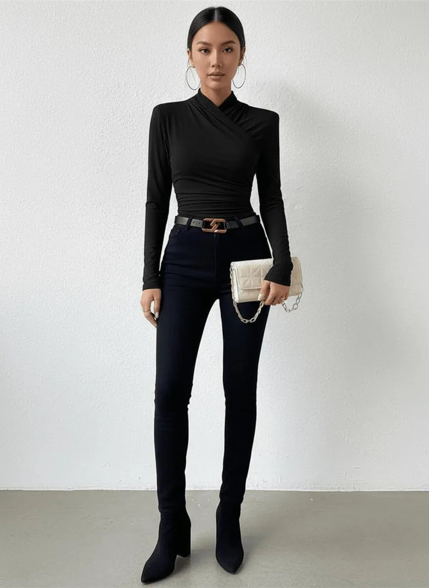 Miss | Top Dames Casual - Stretch knit - Miss Madera