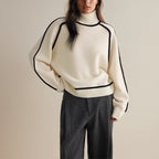 Miss | Top Dames Coltrui Color-Block Regular Fit - Acryl - Miss Madera MIS-E1DSPY
