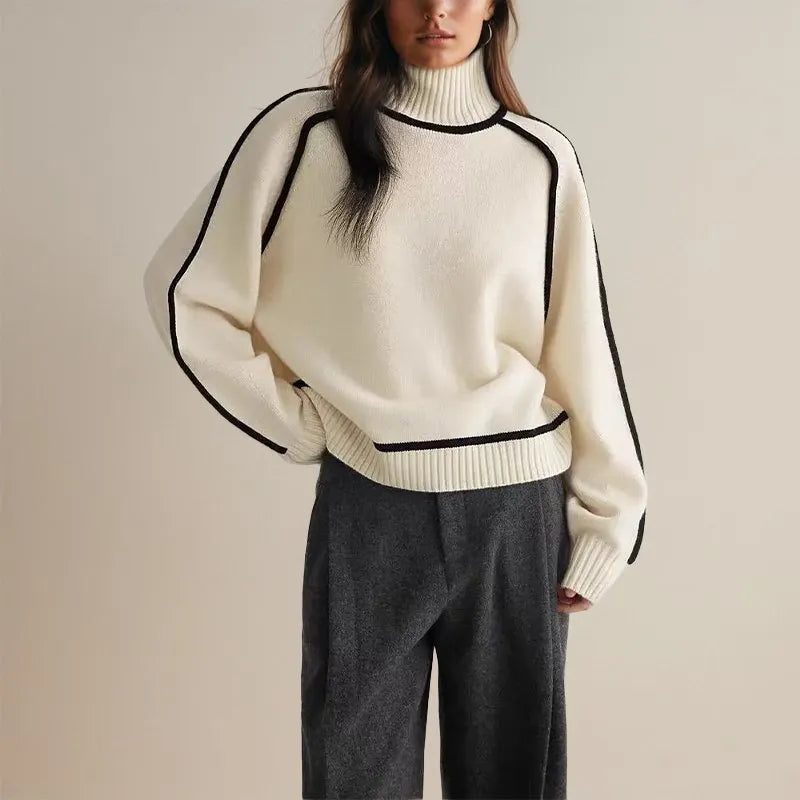 Miss | Top Dames Coltrui Color-Block Regular Fit - Acryl - Miss Madera MIS-E1DSPY