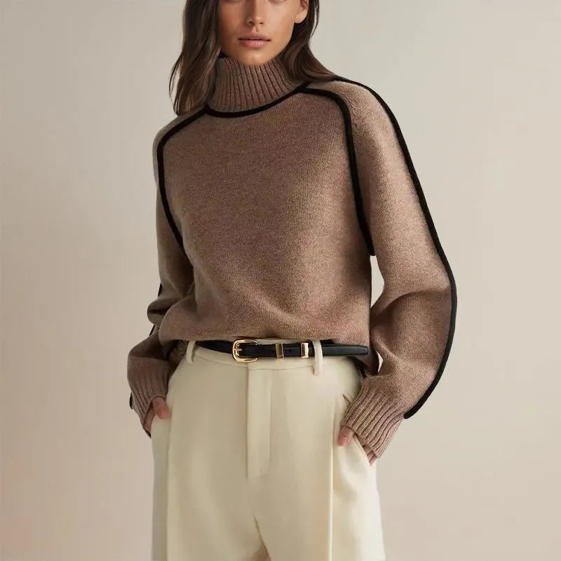 Miss | Top Dames Coltrui Color-Block Regular Fit - Acryl - Miss Madera MIS-C36E24