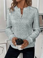 Miss | Top Dames Gebreid Zip-detail Slim Fit - Gebreid - Miss Madera MIS-TWEIRU