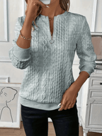 Miss | Top Dames Gebreid Zip-detail Slim Fit - Gebreid - Miss Madera MIS-TWEIRU