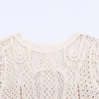 Miss | Top Dames Gehaakt Cropped Lange Mouw Ronde Hals - Miss Madera MIS-F8FFJ3