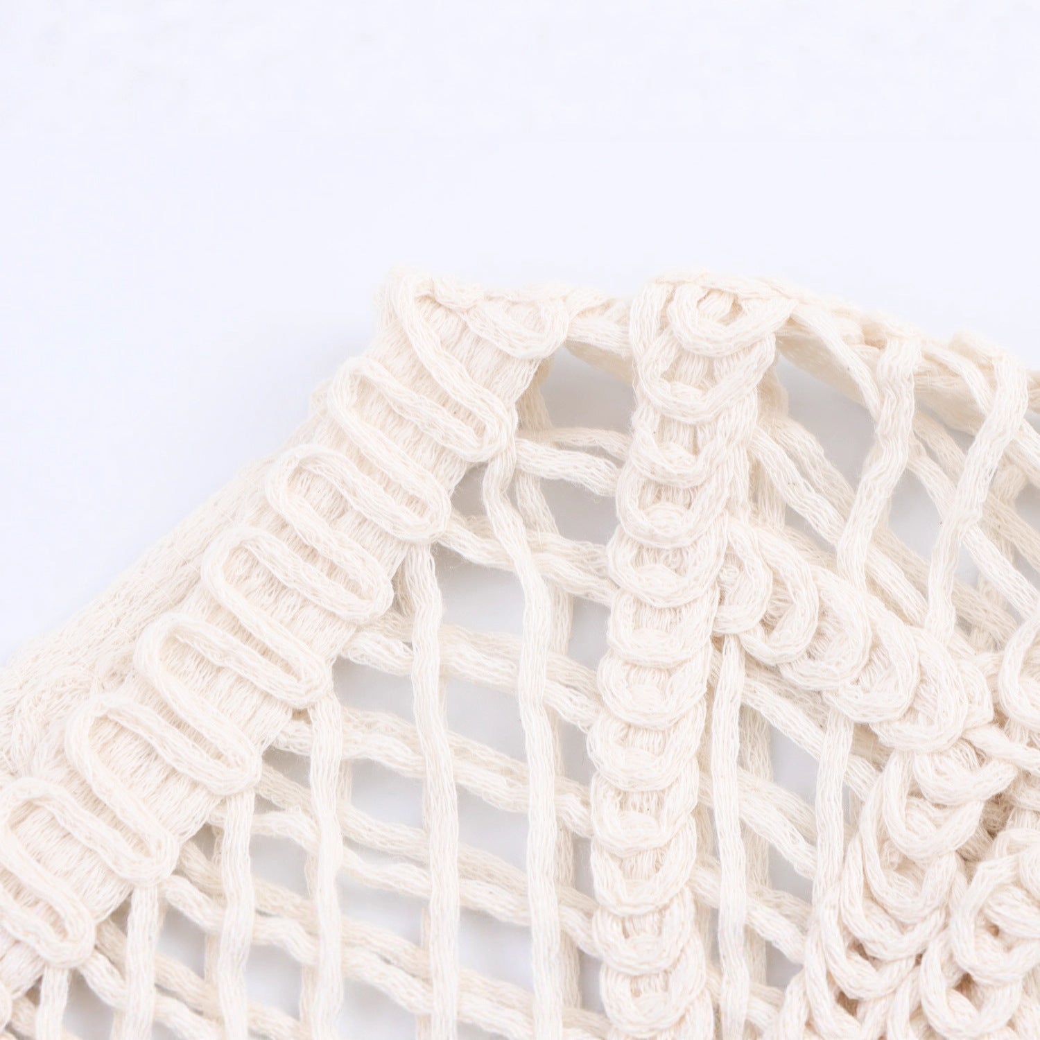 Miss | Top Dames Gehaakt Cropped Lange Mouw Ronde Hals - Miss Madera MIS-F8FFJ3