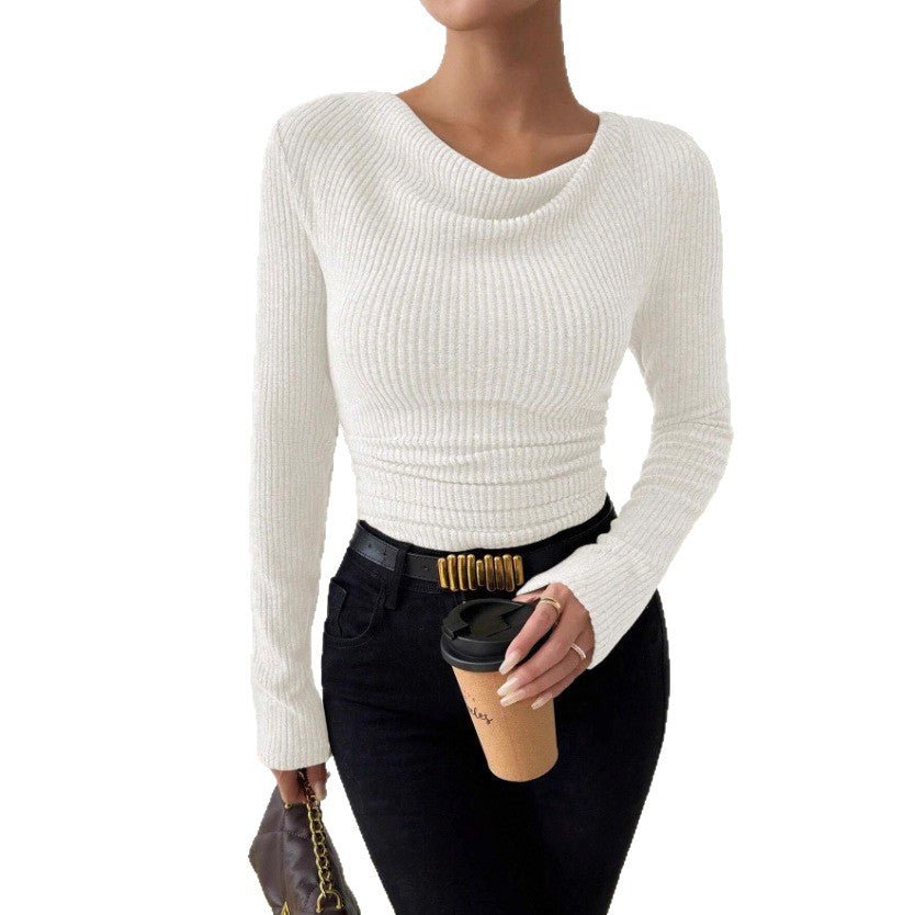 Miss | Top Dames Geribd Longsleeve Getailleerd - Miss Madera MIS-RJL3GB