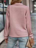 Miss | Top Dames Half-Zip V-hals Dagelijks - Viscose - Miss Madera MIS-I8XKEW