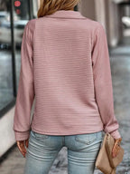Miss | Top Dames Half-Zip V-hals Dagelijks - Viscose - Miss Madera MIS-I8XKEW