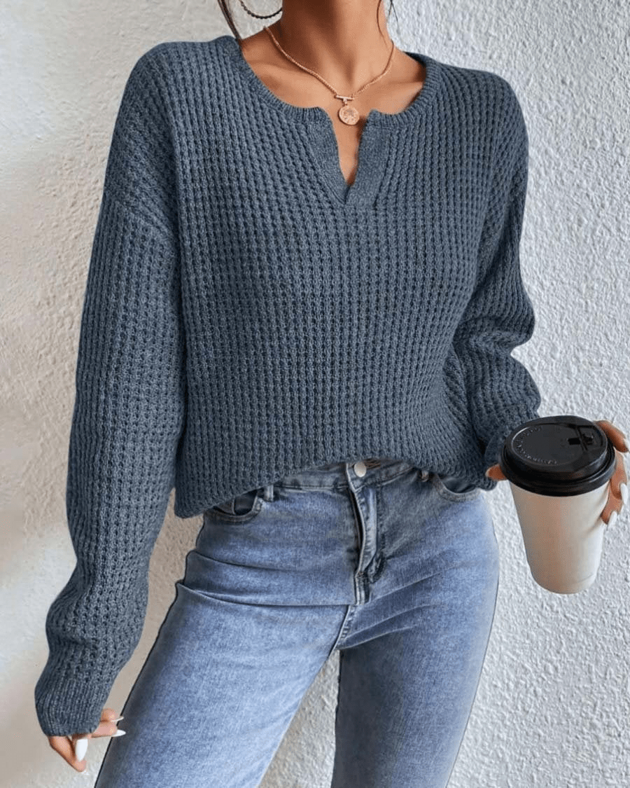 Miss | Top Dames Herfst Relaxed Gebreid - Acryl - Miss Madera MIS-T3912I
