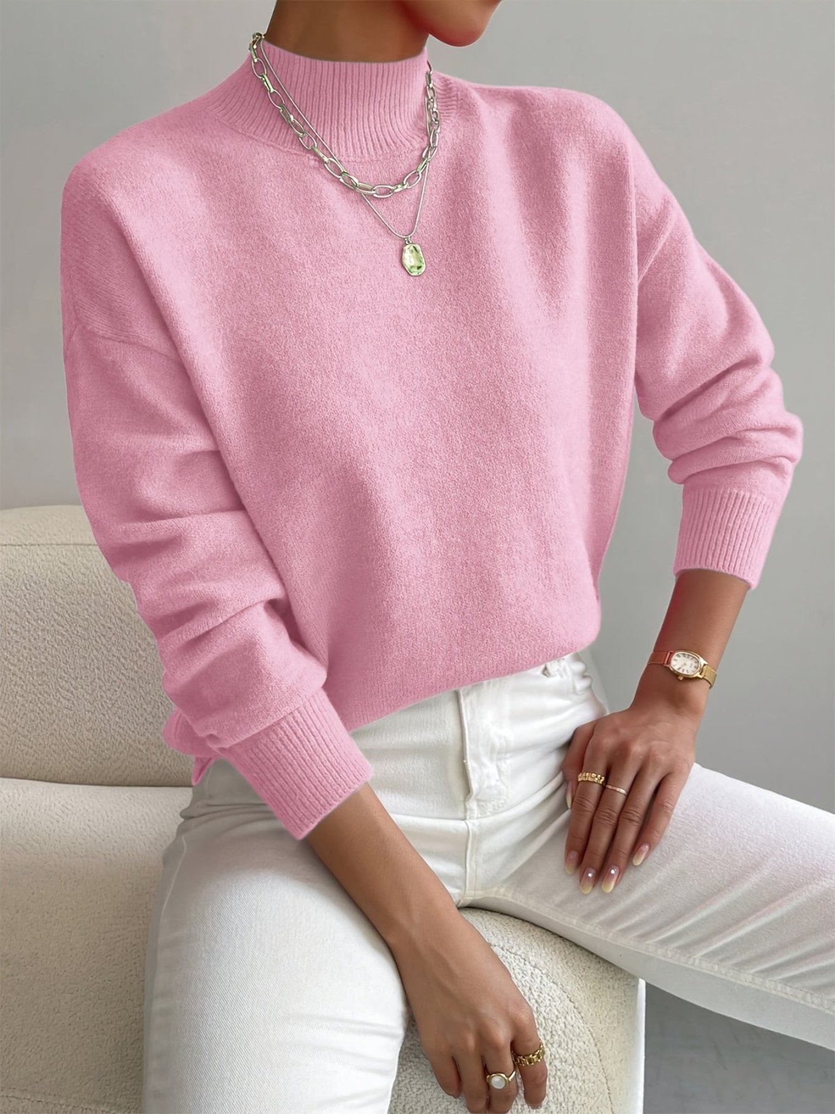 Miss | Top Dames Herfst/Winter Straight Fit Coltrui - Gebreid - Miss Madera MIS-BKS0LK