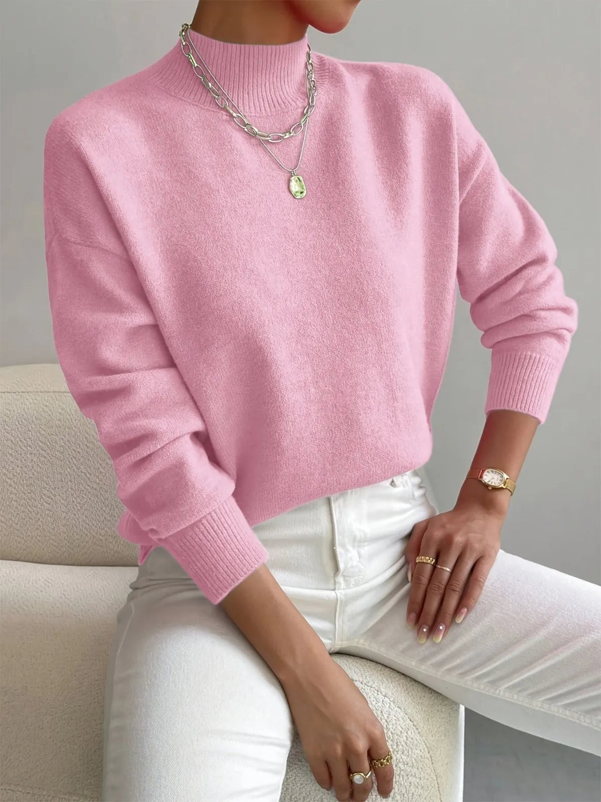 Miss | Top Dames Herfst/Winter Straight Fit Coltrui - Gebreid - Miss Madera MIS-BKS0LK