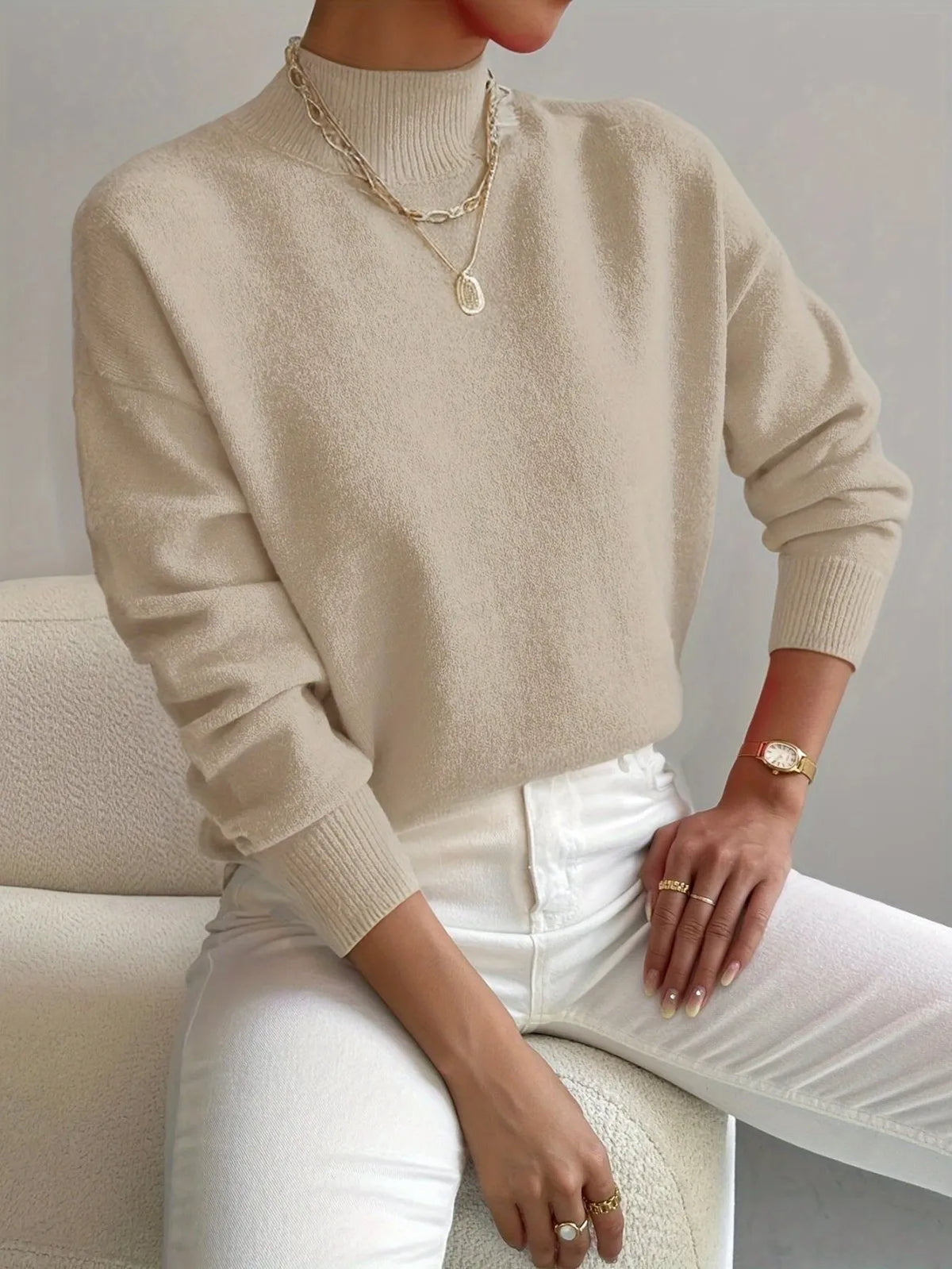 Miss | Top Dames Herfst/Winter Straight Fit Coltrui - Gebreid - Miss Madera MIS-YT5XR7