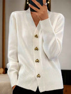 Miss | Top Dames Klassieke Cardigan met Knoopsluiting - Gebreid - Miss Madera MIS-0GWLBW