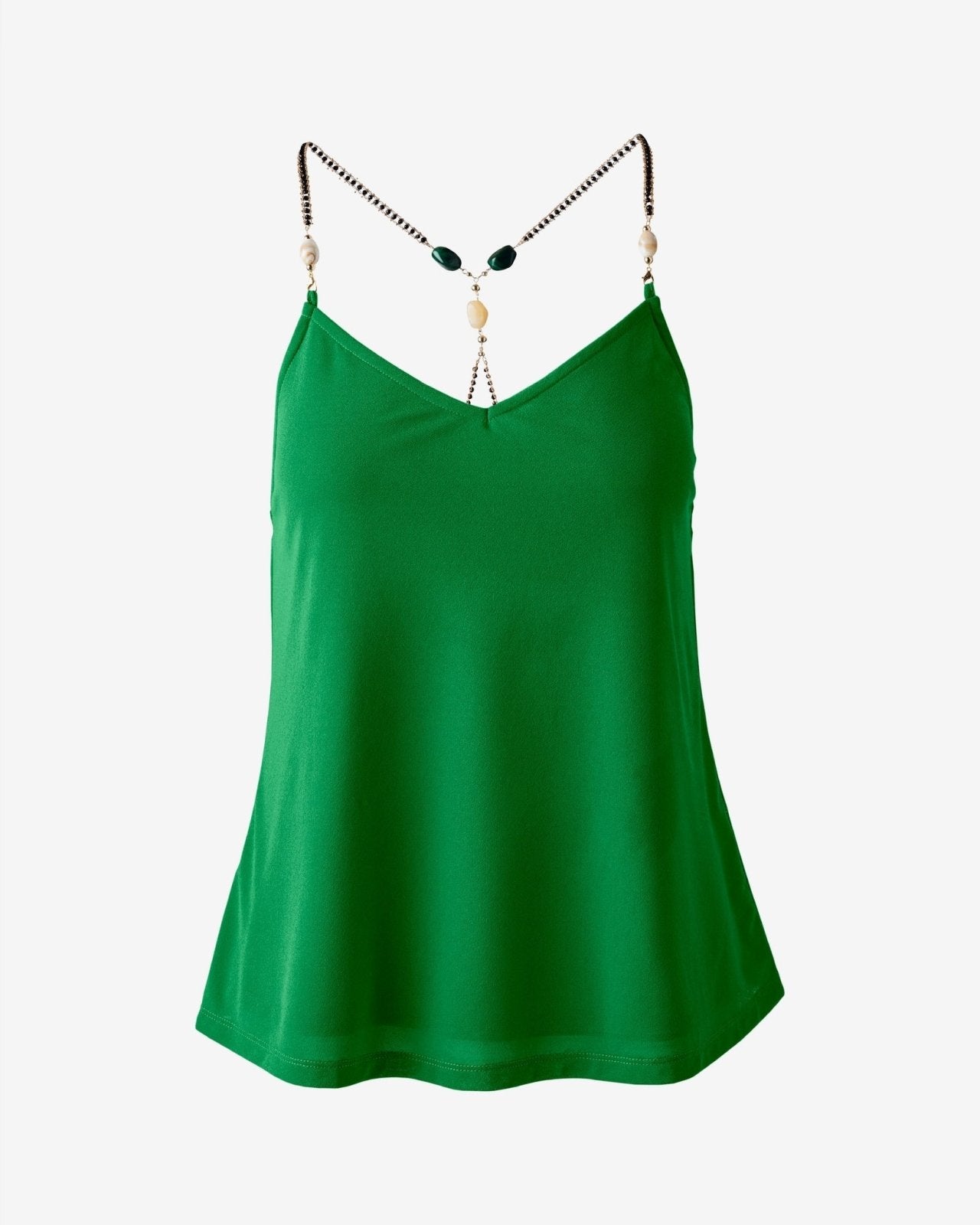 Miss | Top Dames Knit Beaded Strap - Katoen - Miss Madera MIS-1PS84P