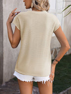 Miss | Top Dames Korte Mouwen Ronde Hals - Acryl - Miss Madera MIS-I0DJ0S
