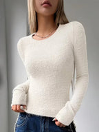 Miss | Top Dames Longsleeve Regular Fit - Getextureerd Katoen - Miss Madera MIS-SS7WJ9