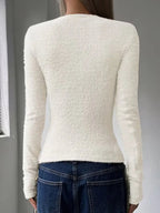Miss | Top Dames Longsleeve Regular Fit - Getextureerd Katoen - Miss Madera MIS-AS5F1Z