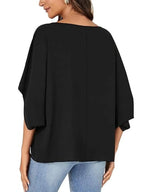 Miss | Top Dames One-Shoulder Oversized - Polyester - Miss Madera MIS-9UOFQH