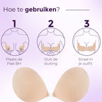 Miss | Top Dames Plak BH Push Up - Siliconen - Miss Madera MIS-0JML3S