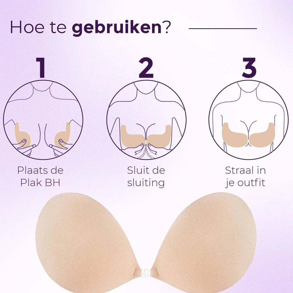 Miss | Top Dames Plak BH Push Up - Siliconen - Miss Madera MIS-0JML3S