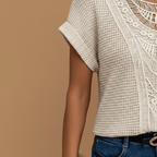 Miss | Top Dames Regular Fit Kant Detail - Katoen - Miss Madera MIS-2WDRG4