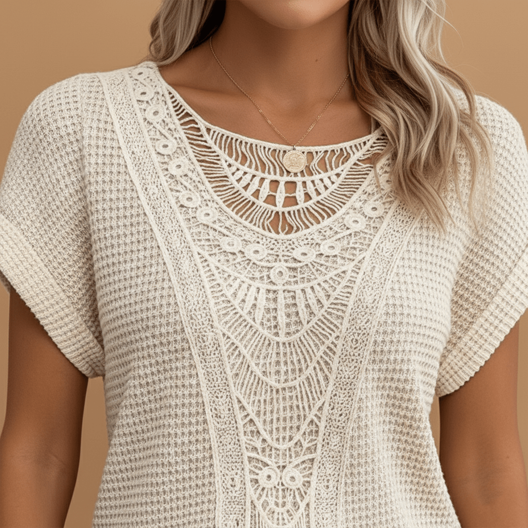 Miss | Top Dames Regular Fit Kant Detail - Katoen - Miss Madera MIS-2WDRG4