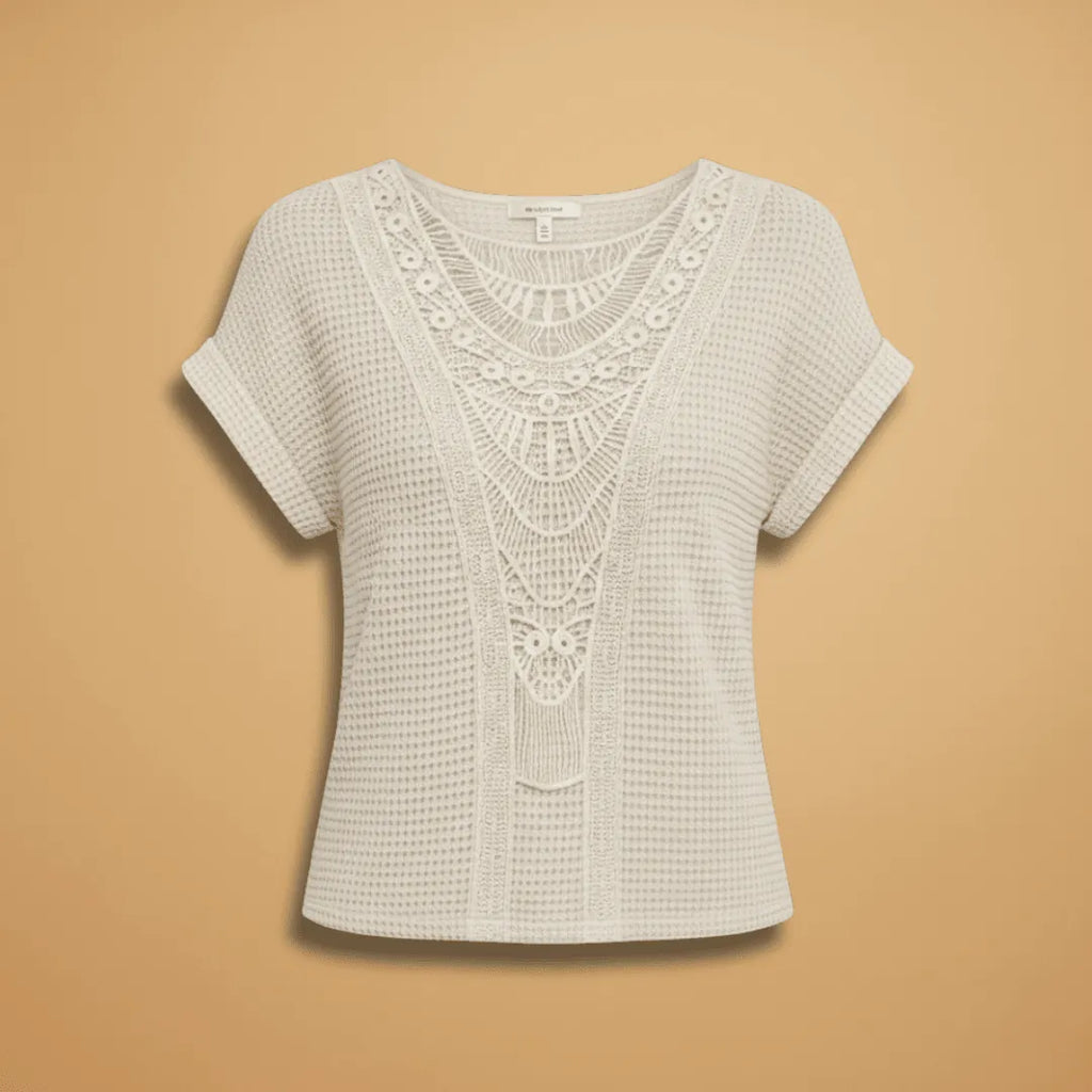 Miss | Top Dames Regular Fit Kant Detail - Katoen - Miss Madera MIS-2WDRG4