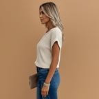 Miss | Top Dames Regular Fit Kant Detail - Katoen - Miss Madera MIS-2WDRG4