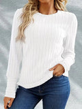 Miss | Top Dames Regular Fit Longsleeve - Ribstof - Miss Madera MIS-DNETRD