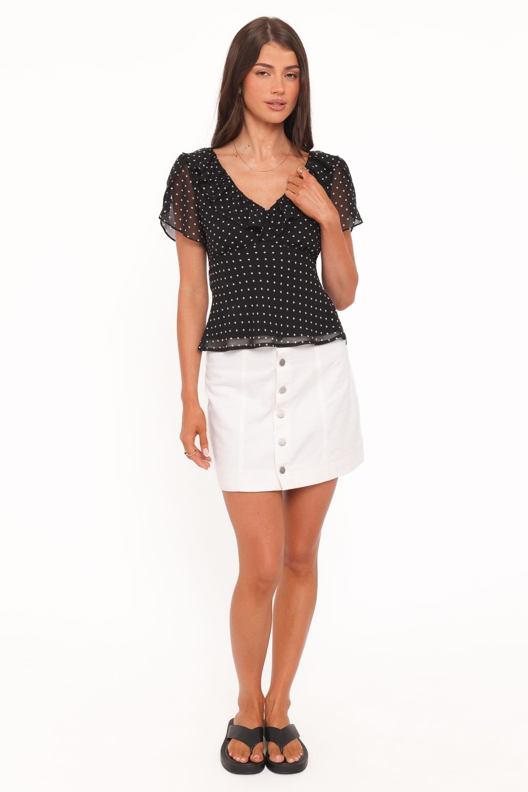 Miss | Top Dames Stippen Elegant - Viscose - Miss Madera MIS-F26A06