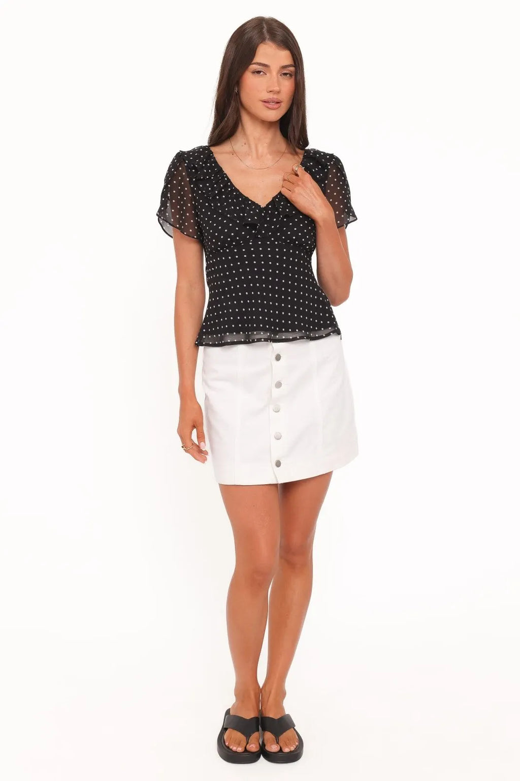 Miss | Top Dames Stippen Elegant - Viscose - Miss Madera MIS-F26A06